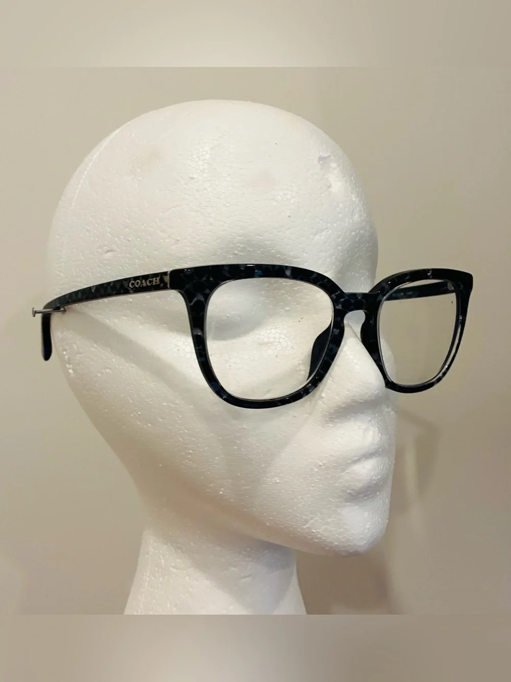 COACH black  Grey Pearl Patterned Optical Glasses frames only  hard case